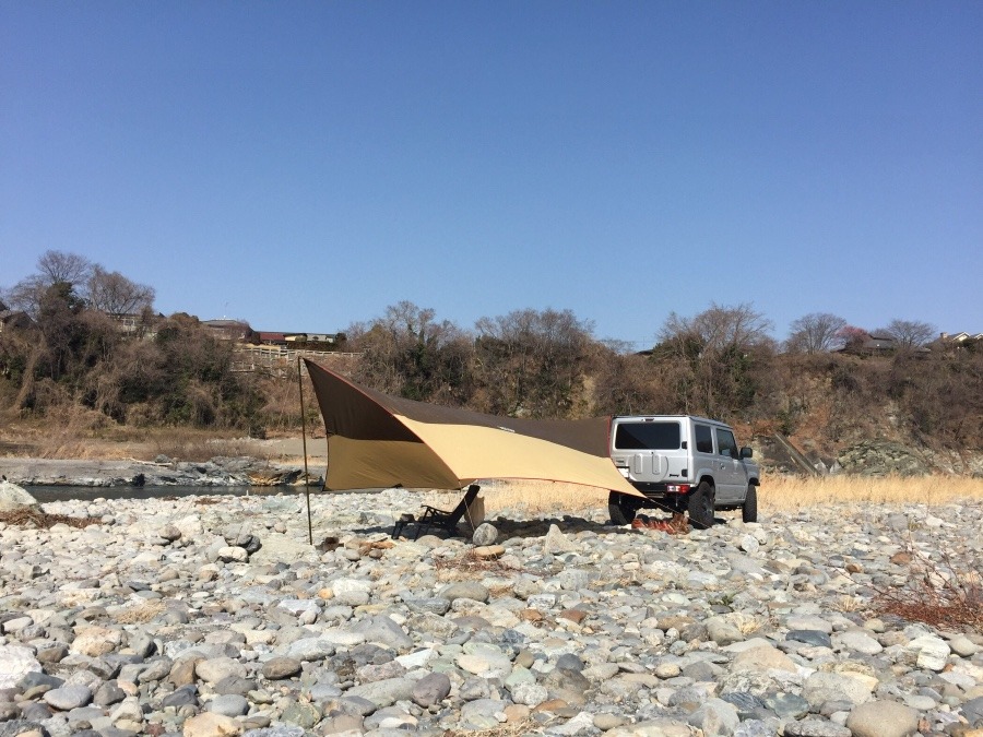 埼玉の河原でソロキャンプ🏕